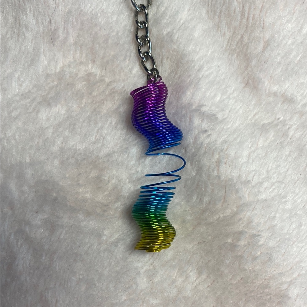 Colorful Slinky Keychain